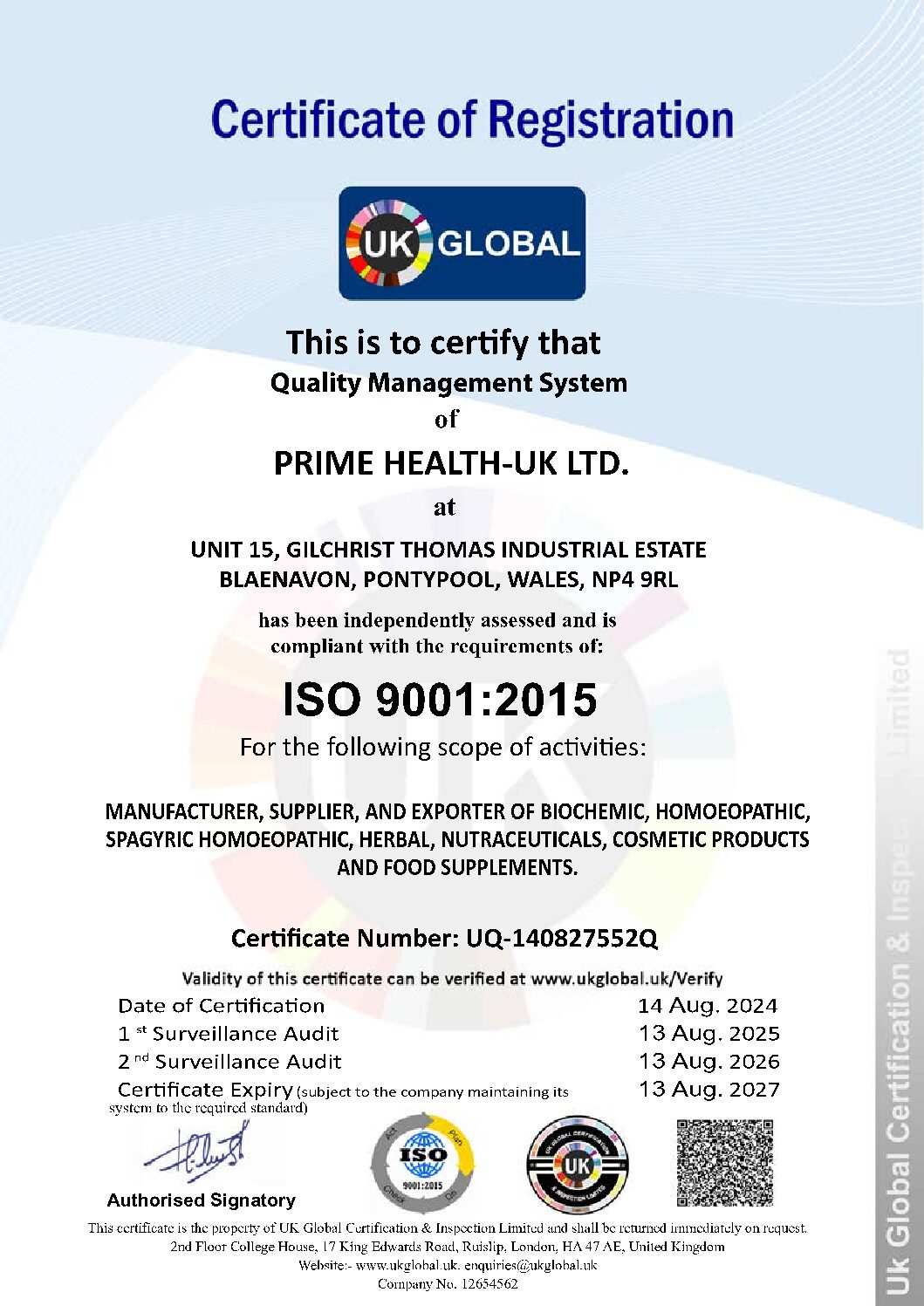 QMS PRIME HEALTH-UK LTD FINAL